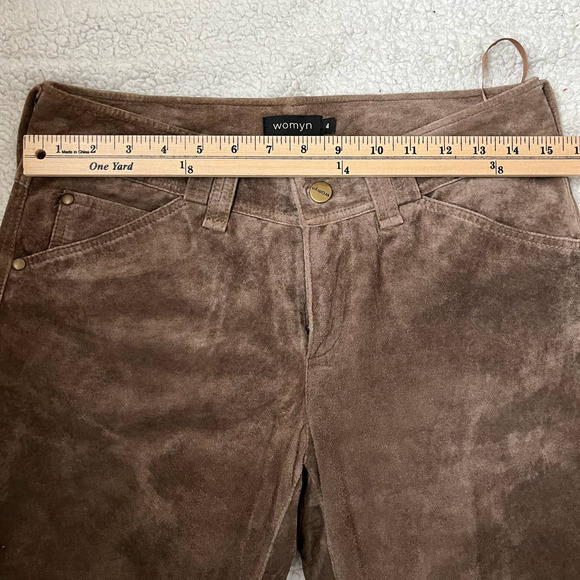 Vintage Suede pants Women Size 4 - Picture 10 of 15